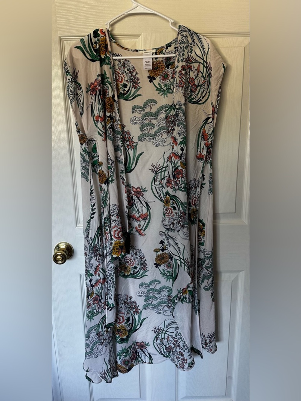 Maurices one size 100% rayon Cover for dress or swimsuit cover, navy tassels